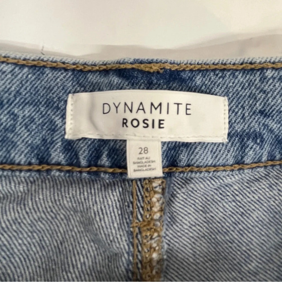 The Rosie button fly light wash distress leg holes dynamite size 28 jeans - Picture 10 of 10